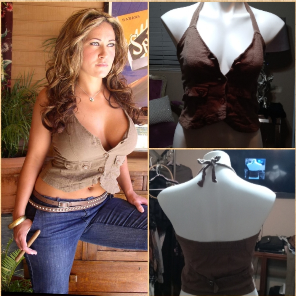 Brown vest M
